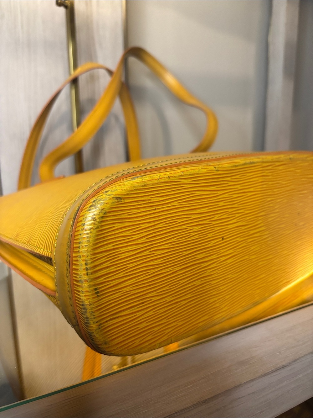 Final Price Louis Vuitton Yellow Epi Leather Shoulder Bag w/COA - Picture 6 of 16